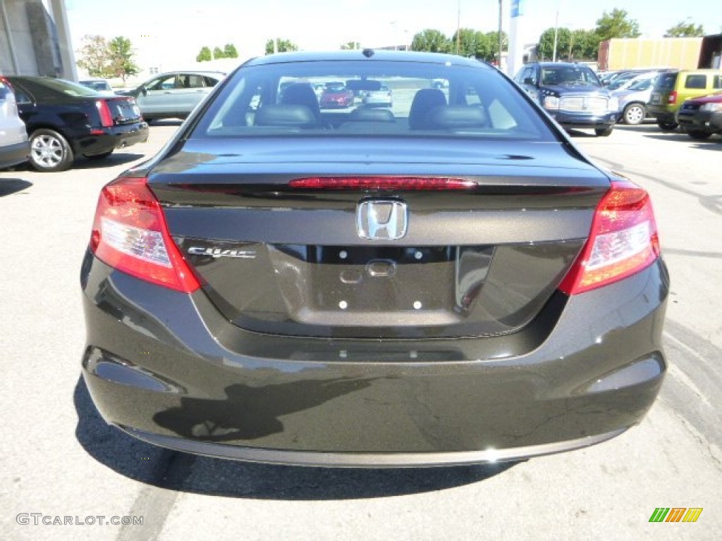 2013 Civic EX-L Coupe - Kona Coffee Metallic / Black photo #4