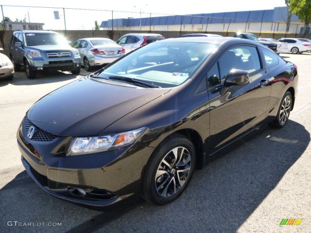 Kona Coffee Metallic 2013 Honda Civic EX-L Coupe Exterior Photo #85457022