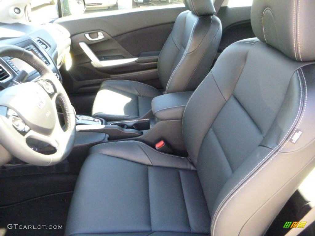 Black Interior 2013 Honda Civic EX-L Coupe Photo #85457076