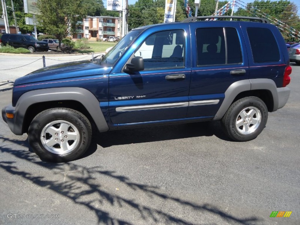 2002 Liberty Sport 4x4 - Patriot Blue Pearlcoat / Dark Slate Gray photo #3