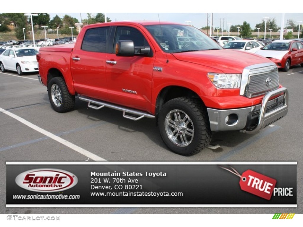 2012 Tundra CrewMax 4x4 - Radiant Red / Black photo #1