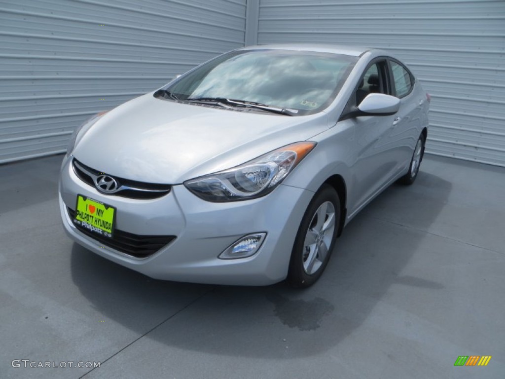 2013 Elantra GLS - Shimmering Air Silver / Gray photo #8