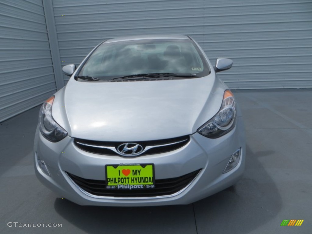 2013 Elantra GLS - Shimmering Air Silver / Gray photo #9