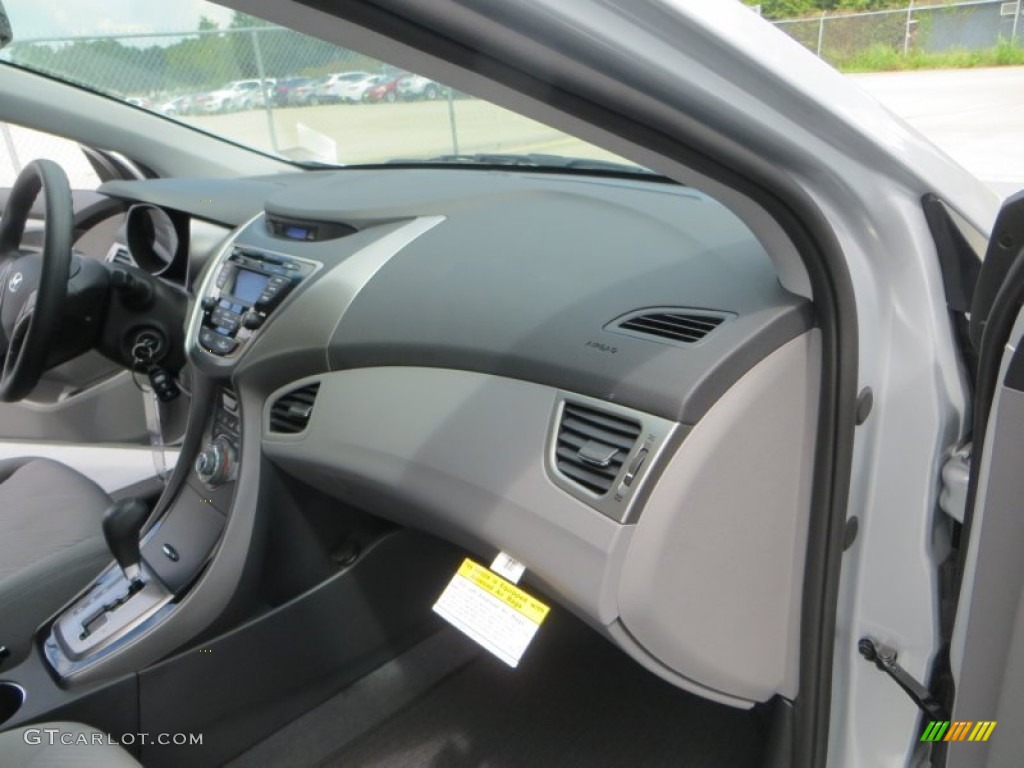 2013 Elantra GLS - Shimmering Air Silver / Gray photo #16
