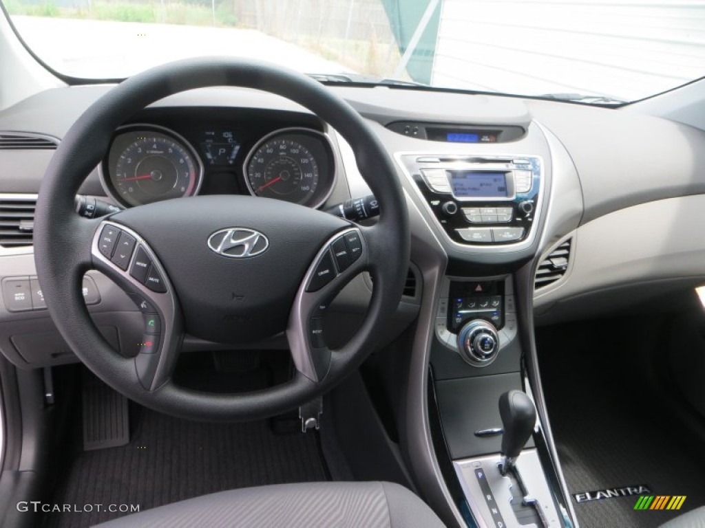 2013 Elantra GLS - Shimmering Air Silver / Gray photo #24
