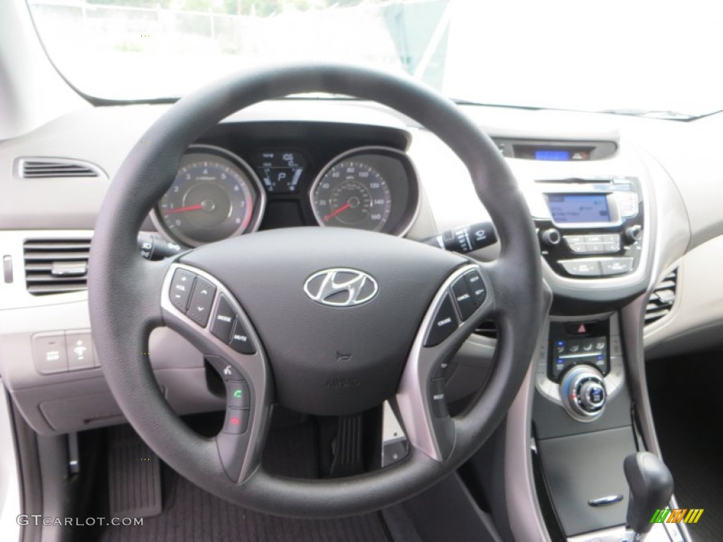 2013 Elantra GLS - Shimmering Air Silver / Gray photo #27