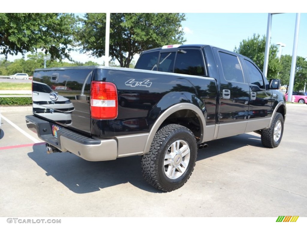 2005 F150 Lariat SuperCrew 4x4 - Black / Black photo #5