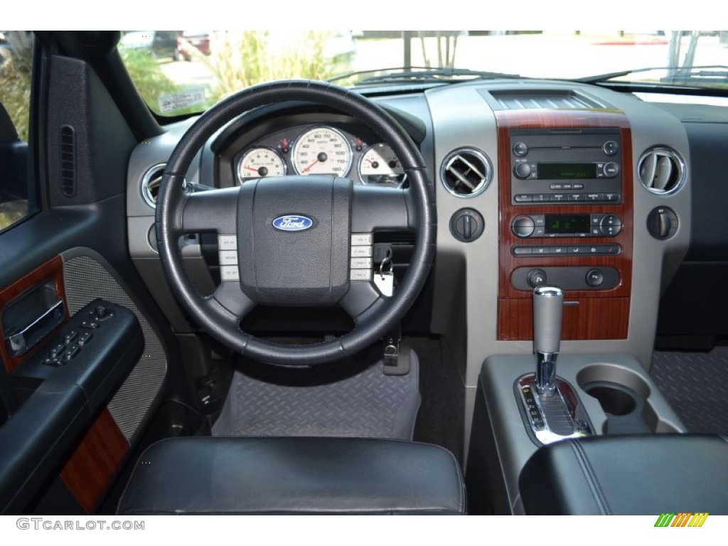 2005 F150 Lariat SuperCrew 4x4 - Black / Black photo #15