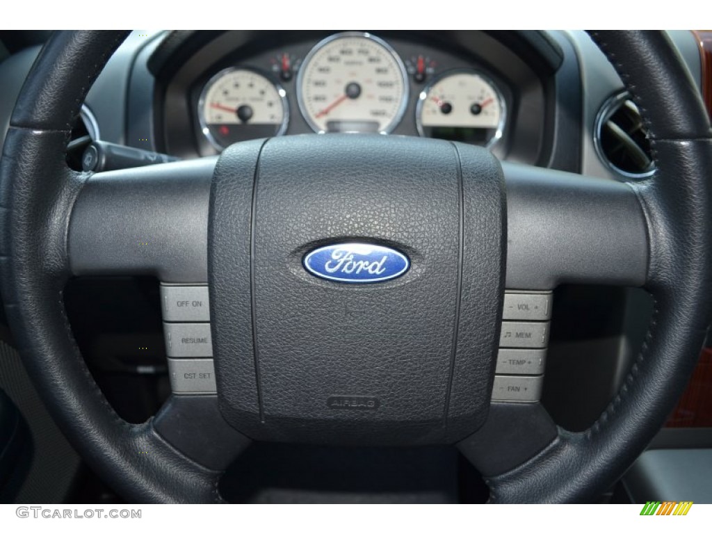 2005 F150 Lariat SuperCrew 4x4 - Black / Black photo #16