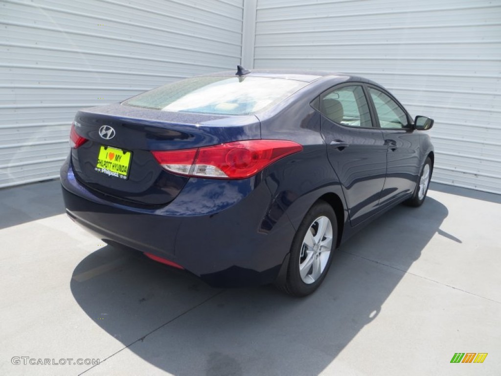 2013 Elantra GLS - Indigo Night / Beige photo #4