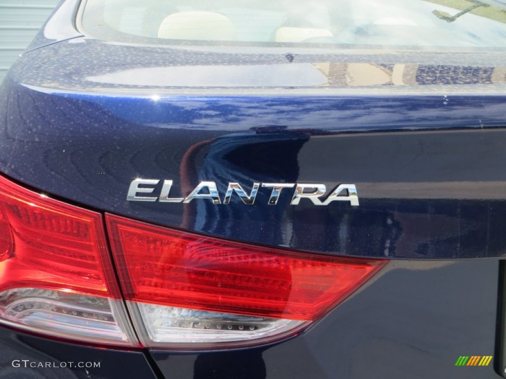 2013 Elantra GLS - Indigo Night / Beige photo #6