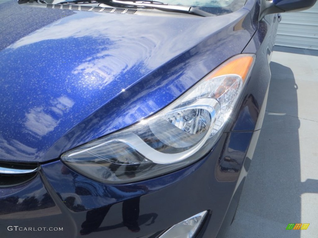 2013 Elantra GLS - Indigo Night / Beige photo #10