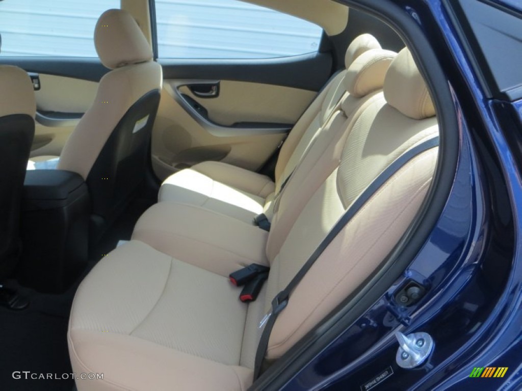 2013 Elantra GLS - Indigo Night / Beige photo #19