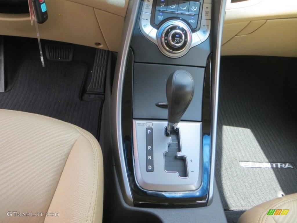 2013 Elantra GLS - Indigo Night / Beige photo #28
