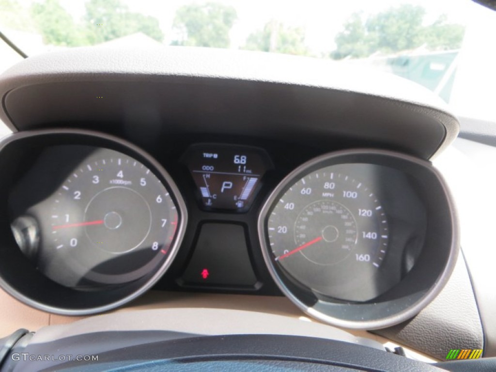 2013 Elantra GLS - Indigo Night / Beige photo #29