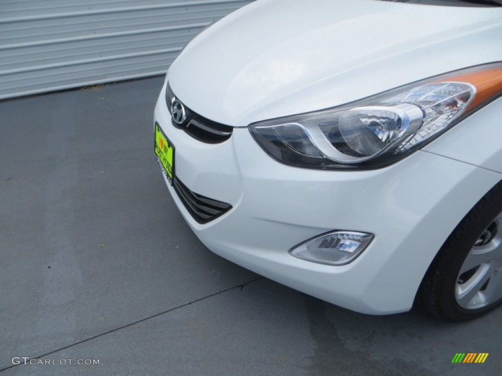 2013 Elantra Limited - Shimmering White / Black photo #12