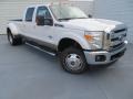 White Platinum Metallic Tri-Coat 2013 Ford F350 Super Duty Lariat Crew Cab 4x4 Dually