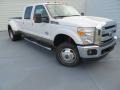 White Platinum Metallic Tri-Coat - F350 Super Duty Lariat Crew Cab 4x4 Dually Photo No. 2