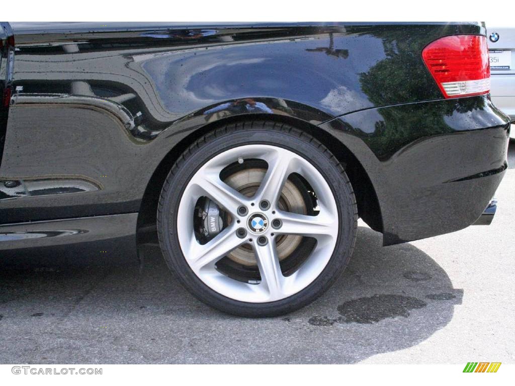 2008 1 Series 135i Coupe - Black Sapphire Metallic / Coral Red photo #18