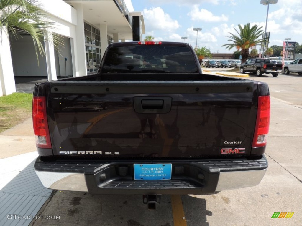 2009 Sierra 1500 SLE Extended Cab - Dark Crimson Metallic / Ebony photo #3