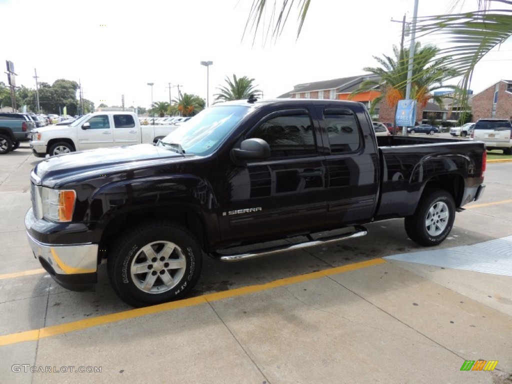 2009 Sierra 1500 SLE Extended Cab - Dark Crimson Metallic / Ebony photo #5