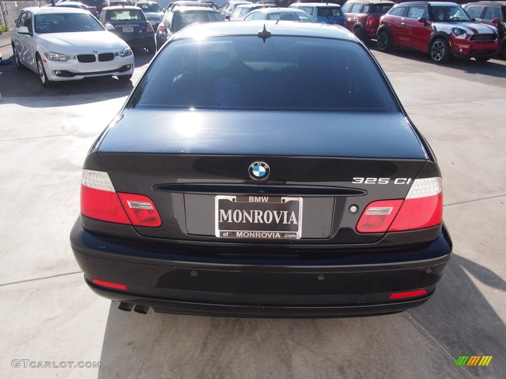 2004 3 Series 325i Coupe - Jet Black / Black photo #8