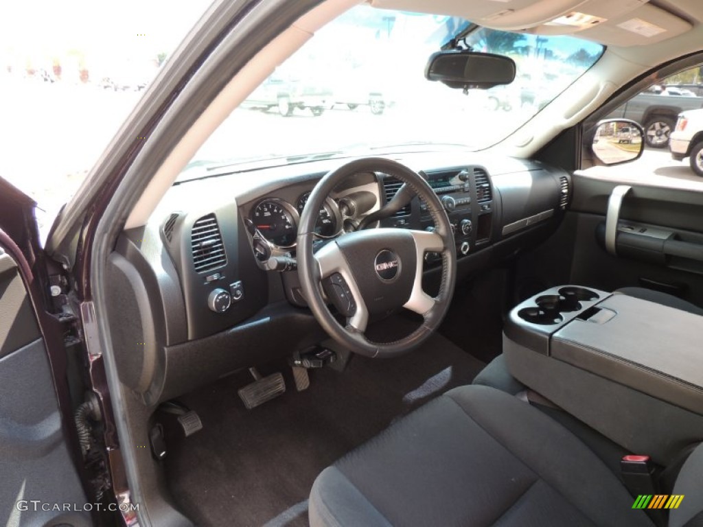 2009 Sierra 1500 SLE Extended Cab - Dark Crimson Metallic / Ebony photo #12