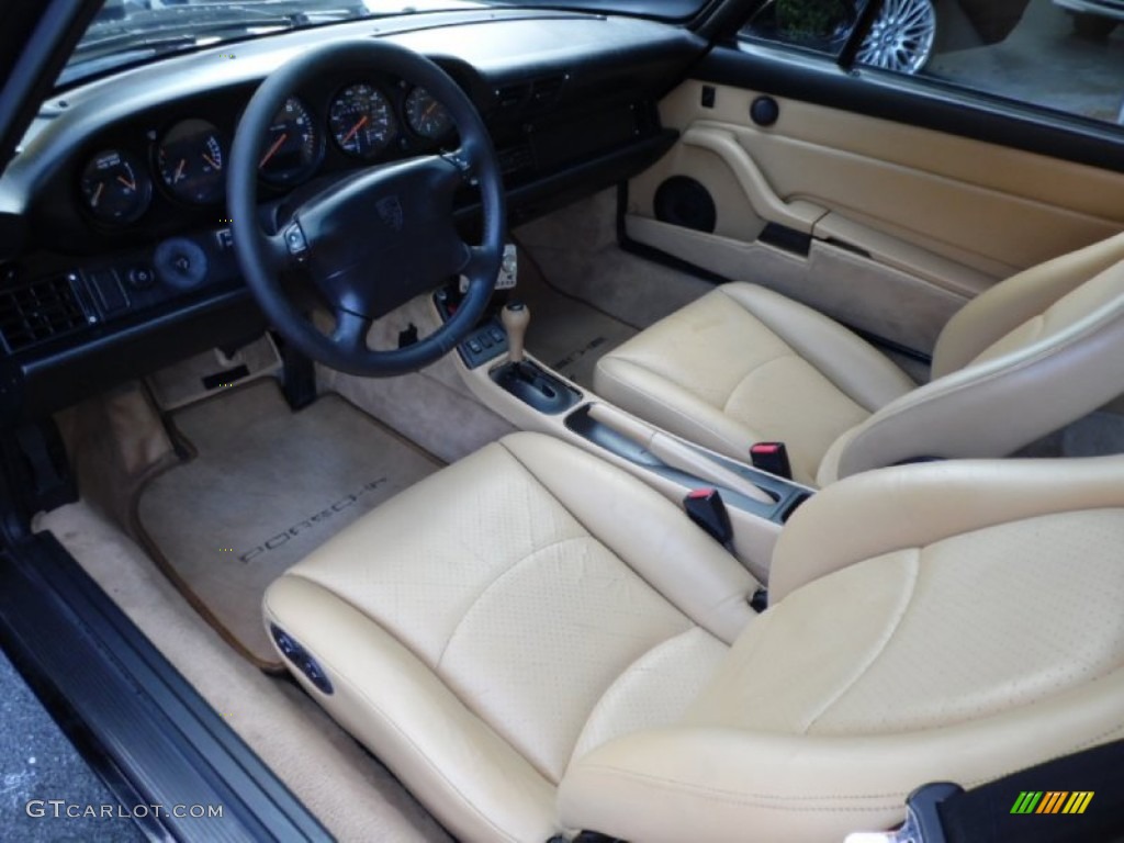 Cashmere Beige Interior 1995 Porsche 911 Carrera Coupe Photo #85467410