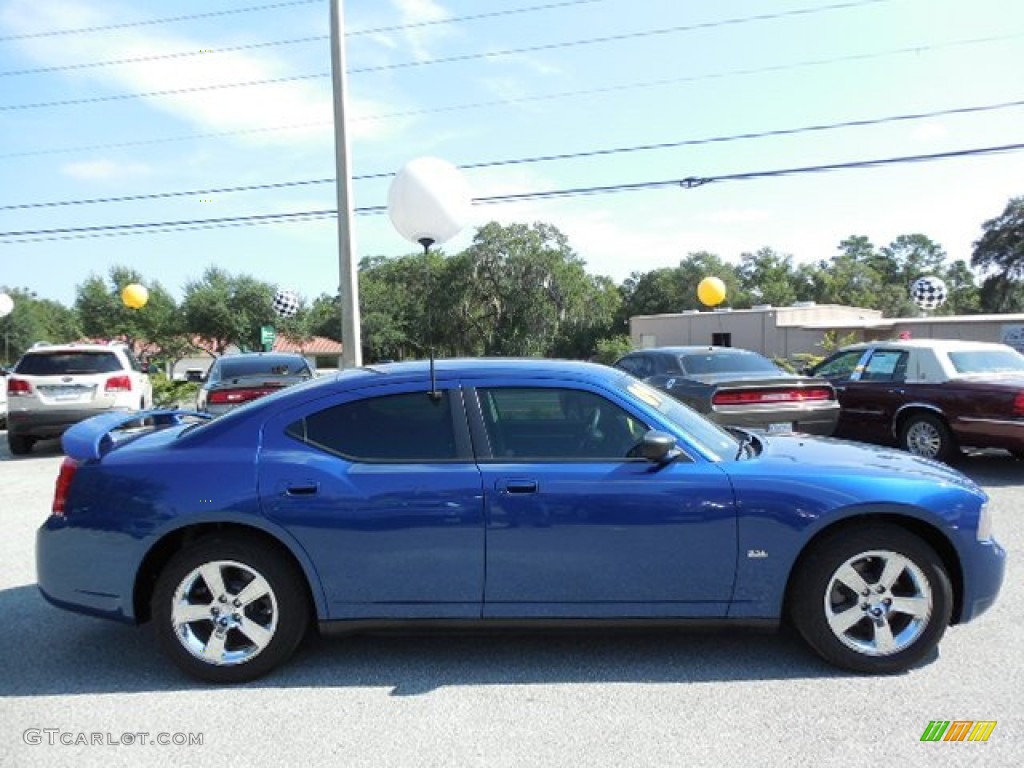2009 Charger SXT - Deep Water Blue Pearl / Dark Slate Gray photo #9
