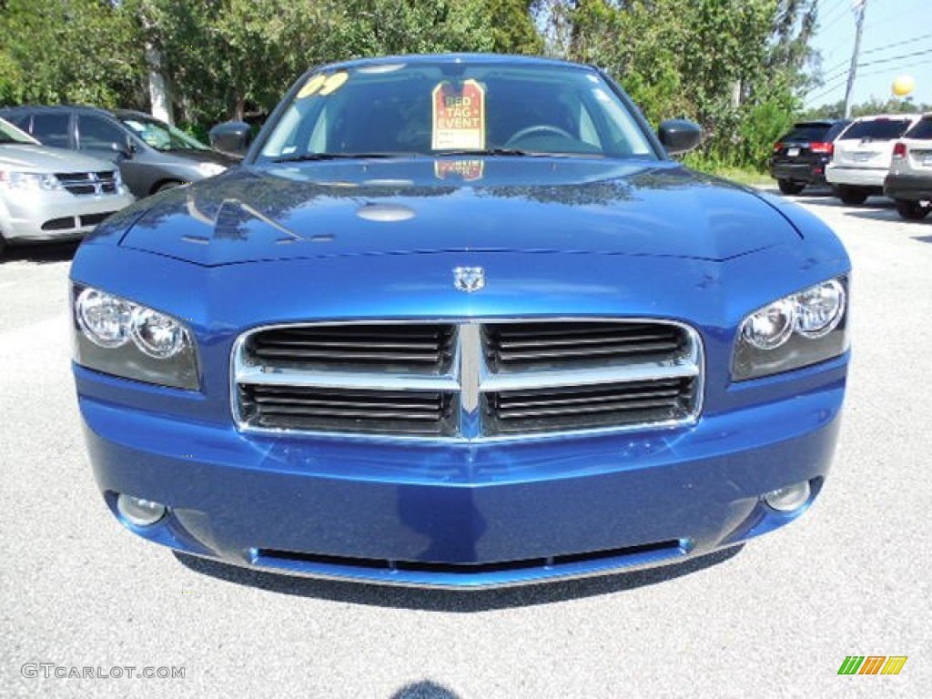2009 Charger SXT - Deep Water Blue Pearl / Dark Slate Gray photo #13