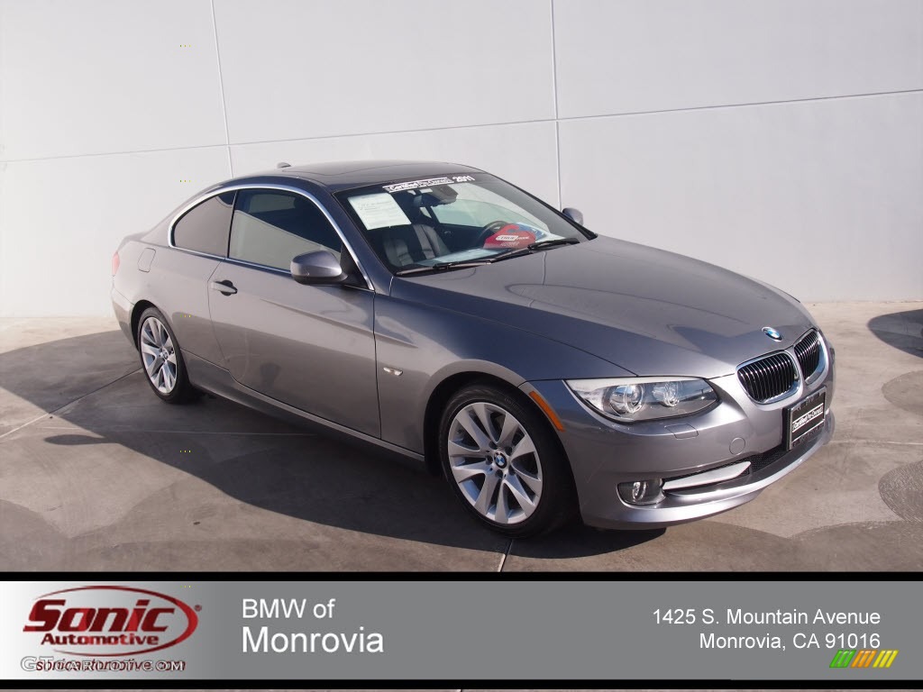 2011 3 Series 328i Coupe - Space Gray Metallic / Black photo #1