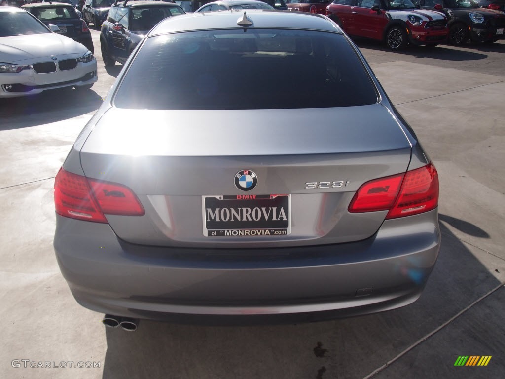 2011 3 Series 328i Coupe - Space Gray Metallic / Black photo #9