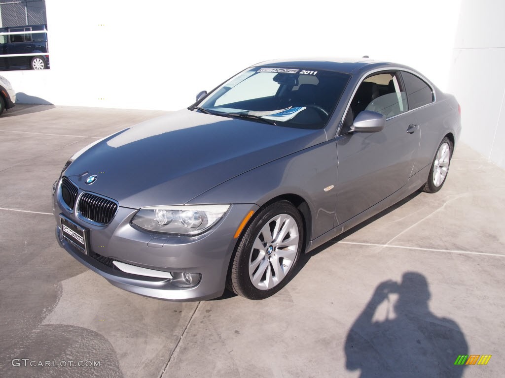 2011 3 Series 328i Coupe - Space Gray Metallic / Black photo #16