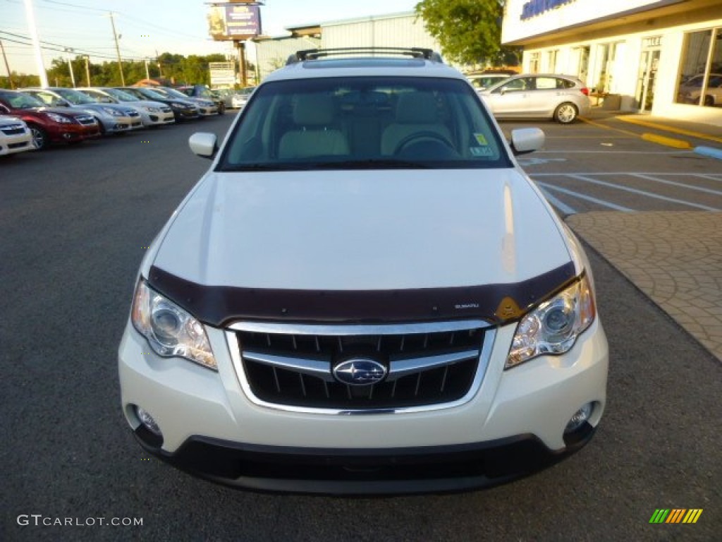 2009 Outback 2.5i Limited Wagon - Satin White Pearl / Warm Ivory photo #2