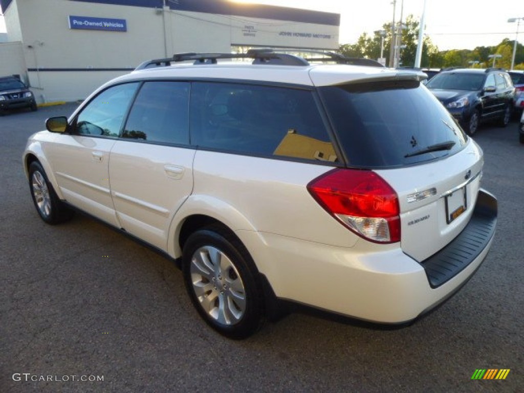 2009 Outback 2.5i Limited Wagon - Satin White Pearl / Warm Ivory photo #8