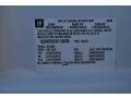 2005 Chevrolet Express 2500 Cargo Van Info Tag