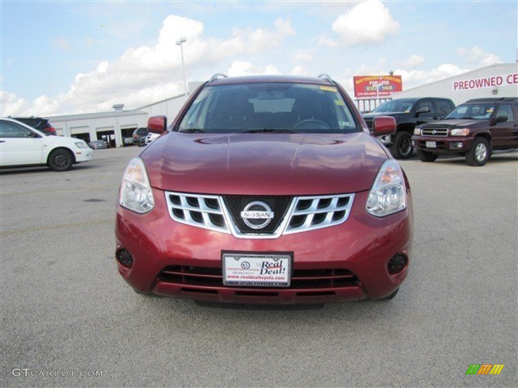 2011 Rogue SV - Cayenne Red / Black photo #2