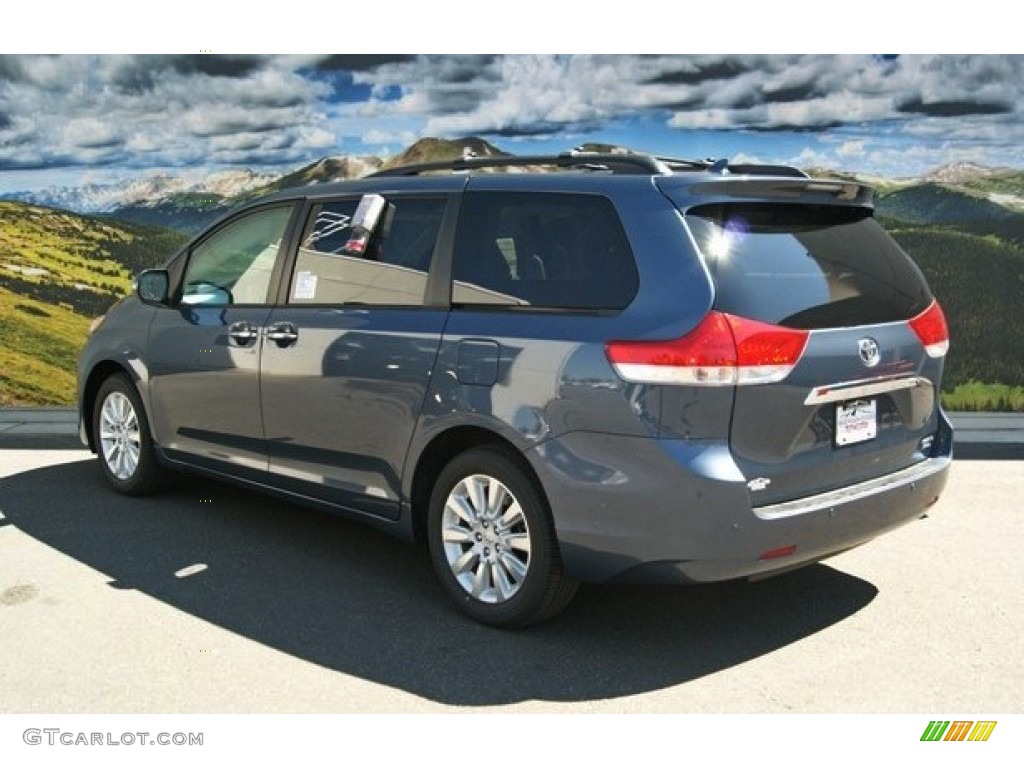 2014 Sienna Limited AWD - Shoreline Blue Pearl / Light Gray photo #3