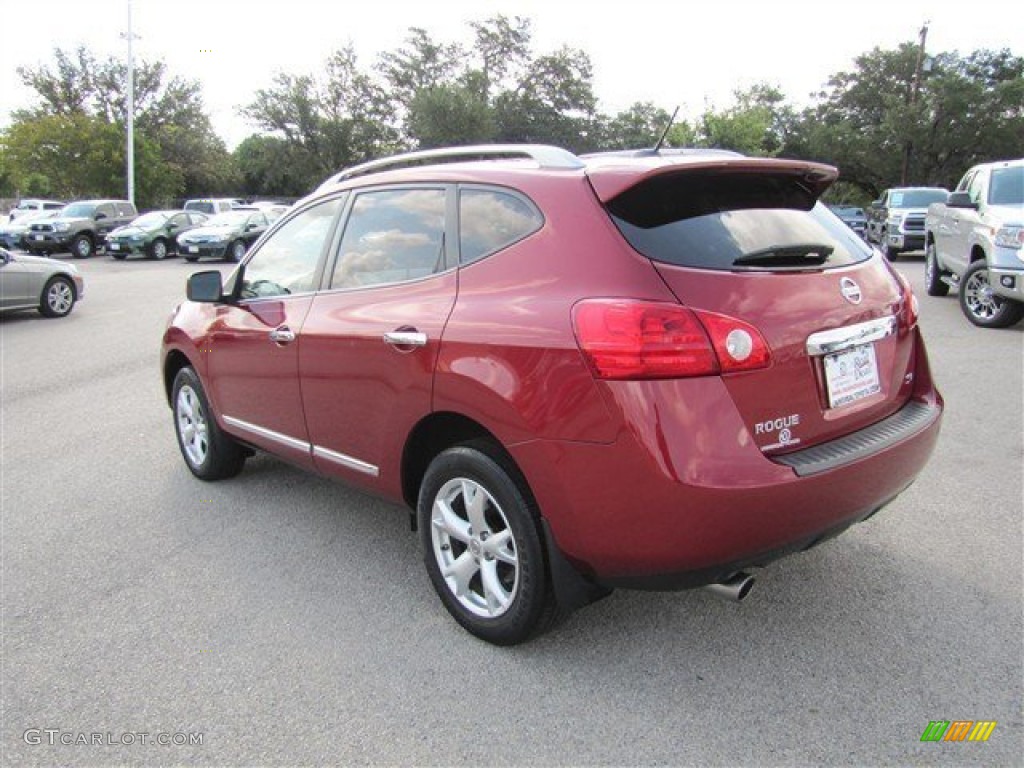 2011 Rogue SV - Cayenne Red / Black photo #5