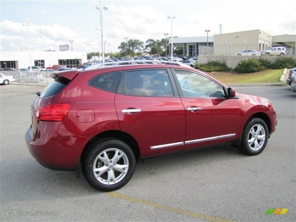 2011 Rogue SV - Cayenne Red / Black photo #7