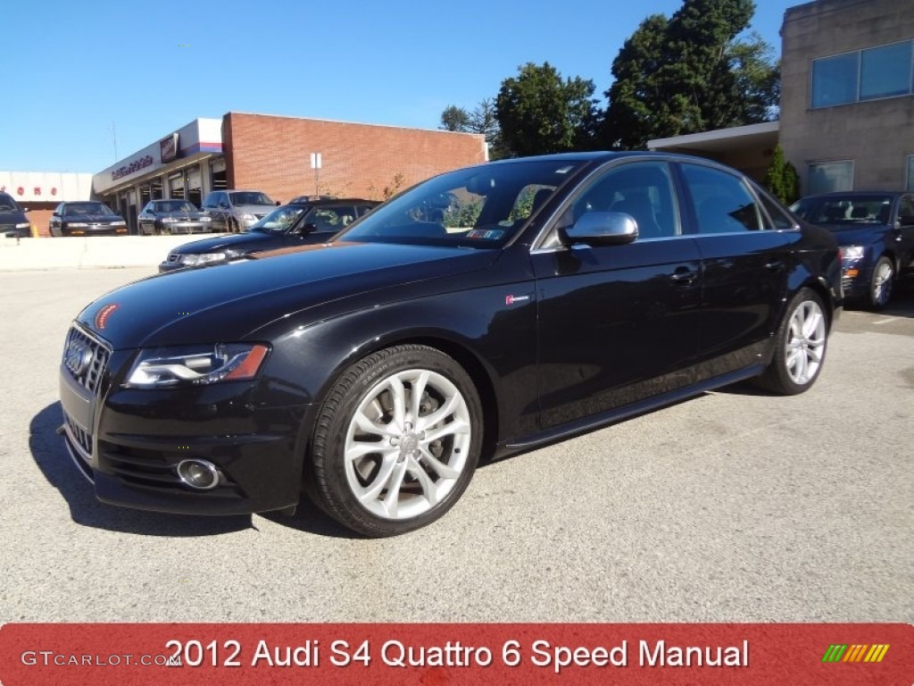 2012 S4 3.0T quattro Sedan - Phantom Black Pearl Effect / Black/Black photo #1