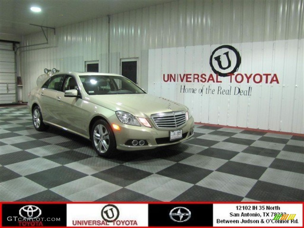 2010 E 350 4Matic Sedan - Pearl Beige Metallic / Almond Beige photo #1