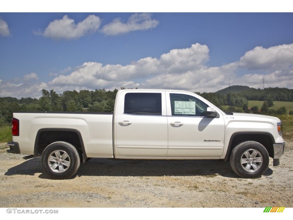 2014 Sierra 1500 SLE Crew Cab 4x4 - White Diamond Tricoat / Jet Black photo #2