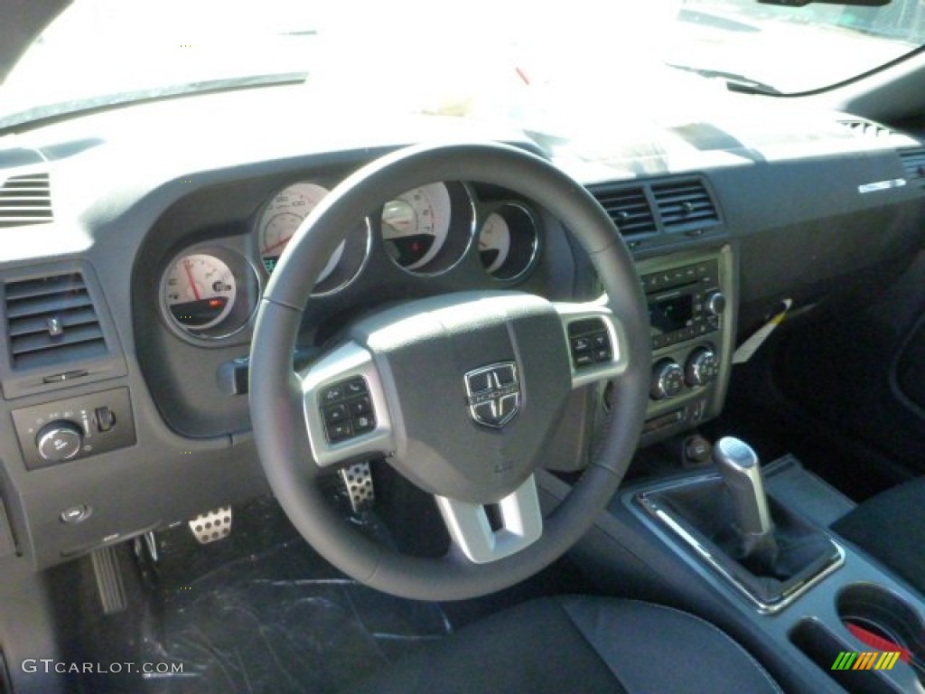 2014 Dodge Challenger R/T Classic Dark Slate Gray Steering Wheel Photo #85478627