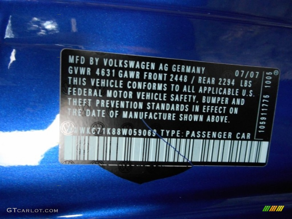 2008 R32  - Deep Blue Metallic / Anthracite photo #18