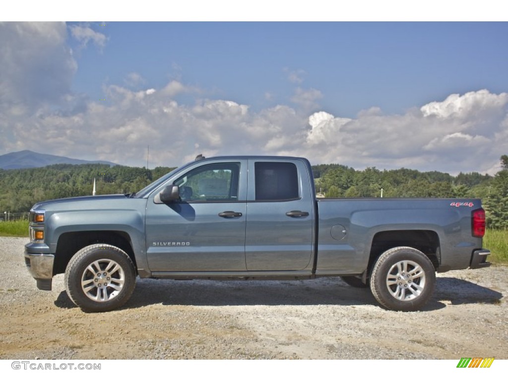 2014 Silverado 1500 LT Double Cab 4x4 - Blue Granite Metallic / Jet Black/Dark Ash photo #4