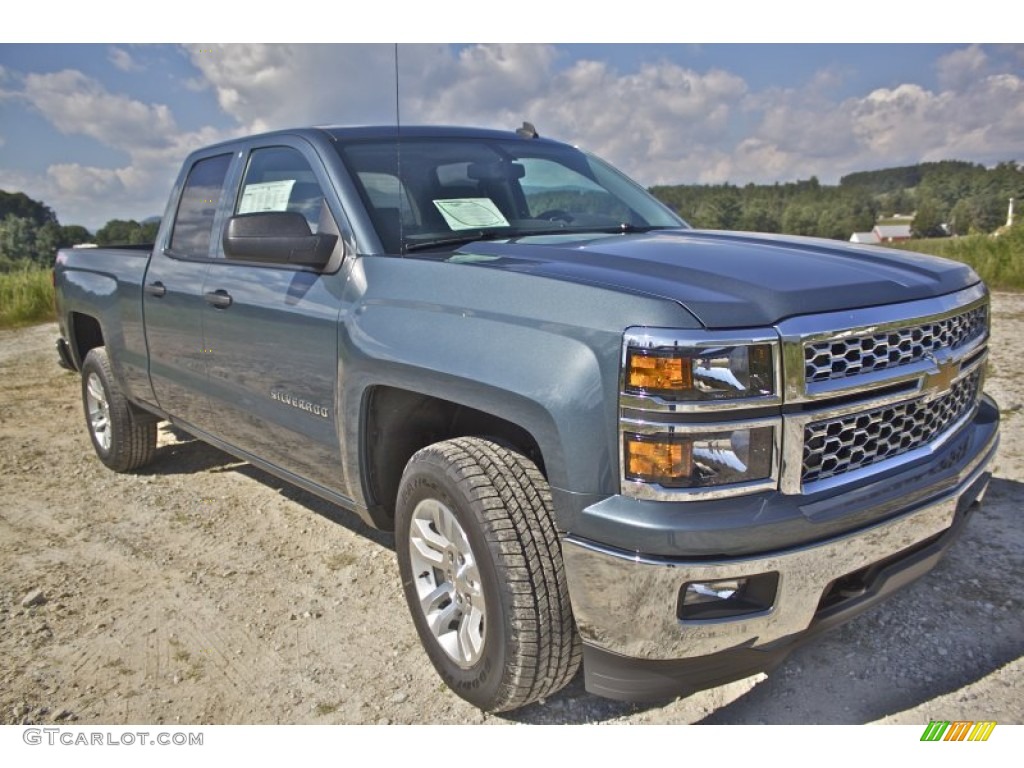 2014 Silverado 1500 LT Double Cab 4x4 - Blue Granite Metallic / Jet Black/Dark Ash photo #8