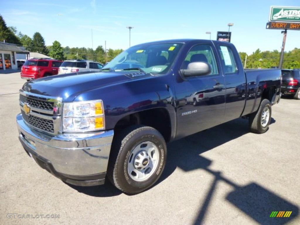 2012 Silverado 2500HD Work Truck Extended Cab 4x4 - Imperial Blue Metallic / Dark Titanium photo #1