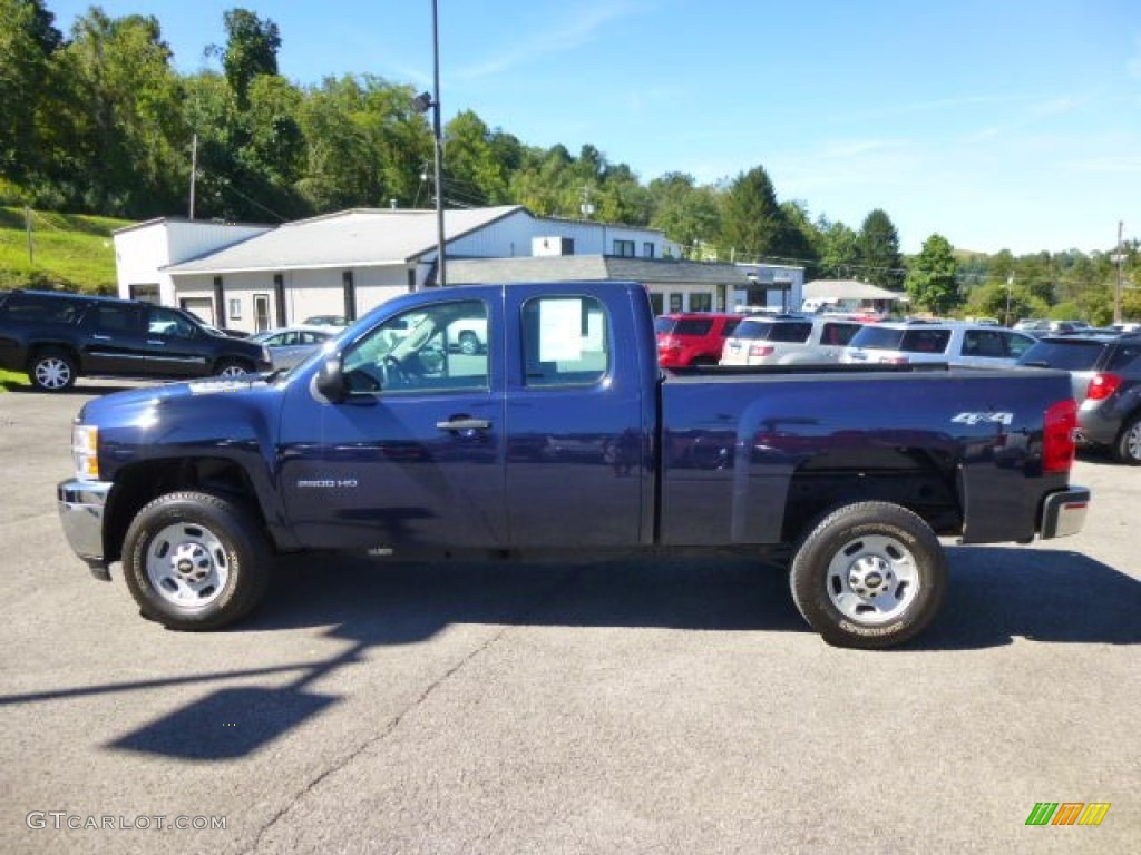 2012 Silverado 2500HD Work Truck Extended Cab 4x4 - Imperial Blue Metallic / Dark Titanium photo #2