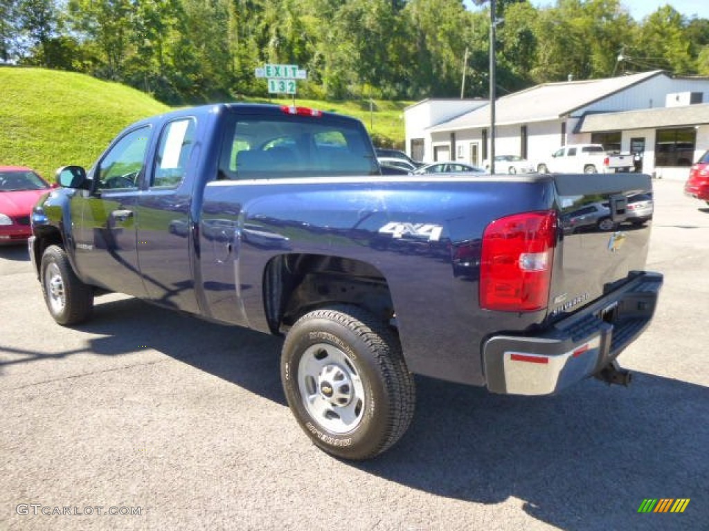 2012 Silverado 2500HD Work Truck Extended Cab 4x4 - Imperial Blue Metallic / Dark Titanium photo #3